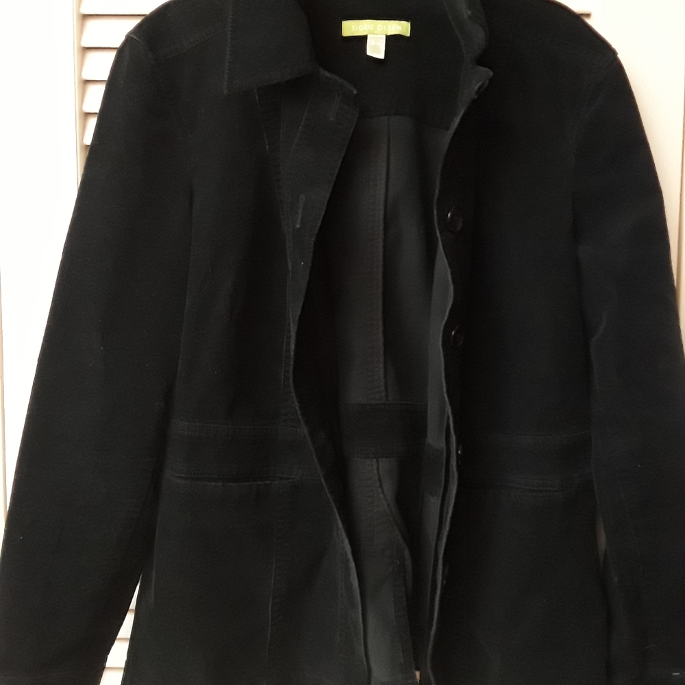 Sigrid Olsen Corduroy Black Button Jacket 10p - image 2